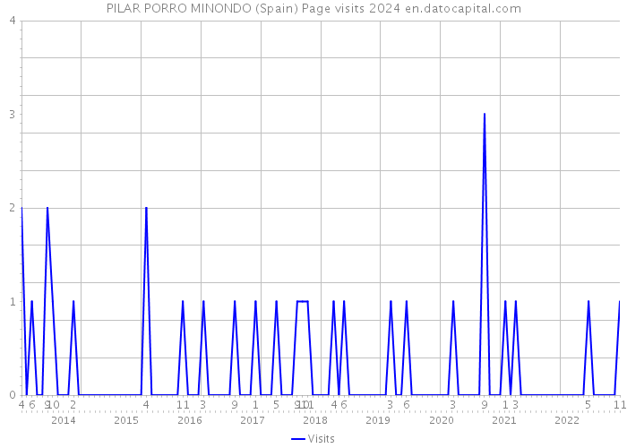 PILAR PORRO MINONDO (Spain) Page visits 2024 