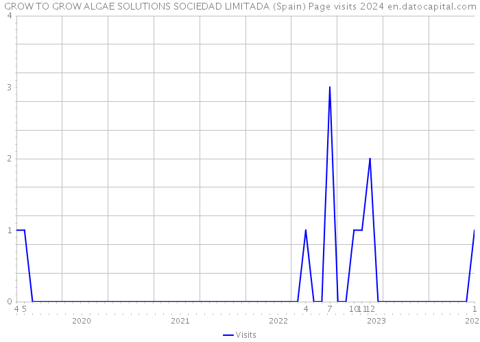 GROW TO GROW ALGAE SOLUTIONS SOCIEDAD LIMITADA (Spain) Page visits 2024 