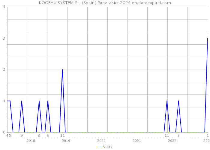 KOOBAX SYSTEM SL. (Spain) Page visits 2024 