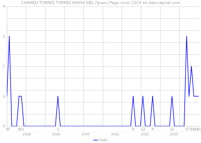 CARMEN TORRES TORRES MARIA DEL (Spain) Page visits 2024 