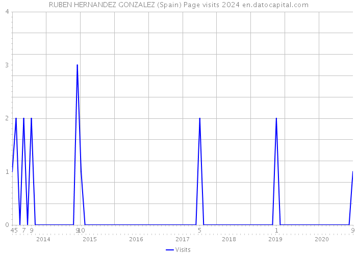 RUBEN HERNANDEZ GONZALEZ (Spain) Page visits 2024 