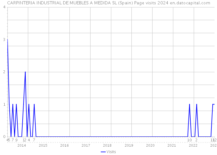 CARPINTERIA INDUSTRIAL DE MUEBLES A MEDIDA SL (Spain) Page visits 2024 