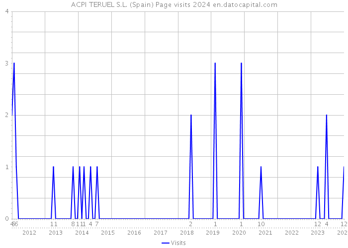 ACPI TERUEL S.L. (Spain) Page visits 2024 