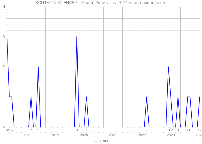 BCN DATA SCIENCE SL (Spain) Page visits 2024 