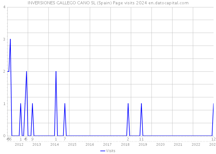 INVERSIONES GALLEGO CANO SL (Spain) Page visits 2024 
