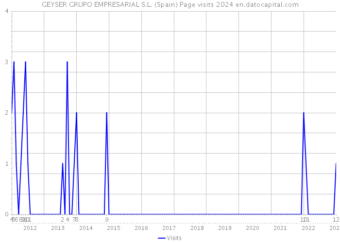 GEYSER GRUPO EMPRESARIAL S.L. (Spain) Page visits 2024 
