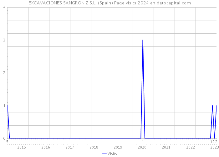 EXCAVACIONES SANGRONIZ S.L. (Spain) Page visits 2024 