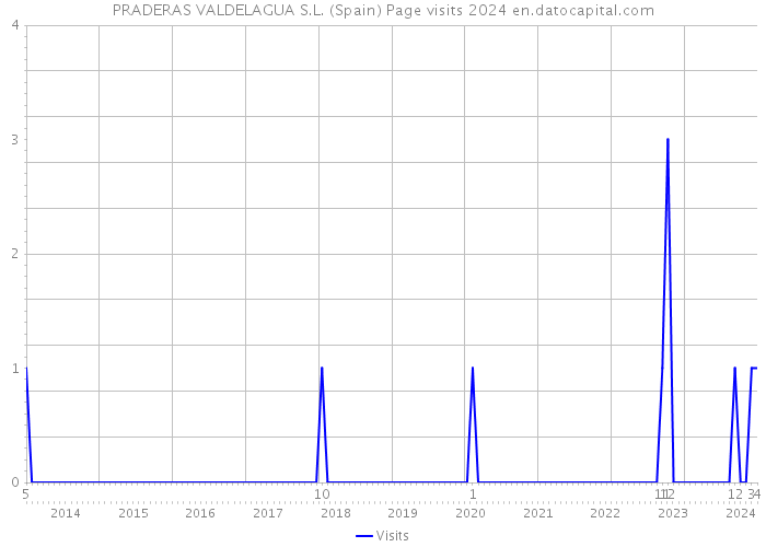 PRADERAS VALDELAGUA S.L. (Spain) Page visits 2024 
