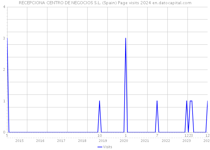 RECEPCIONA CENTRO DE NEGOCIOS S.L. (Spain) Page visits 2024 