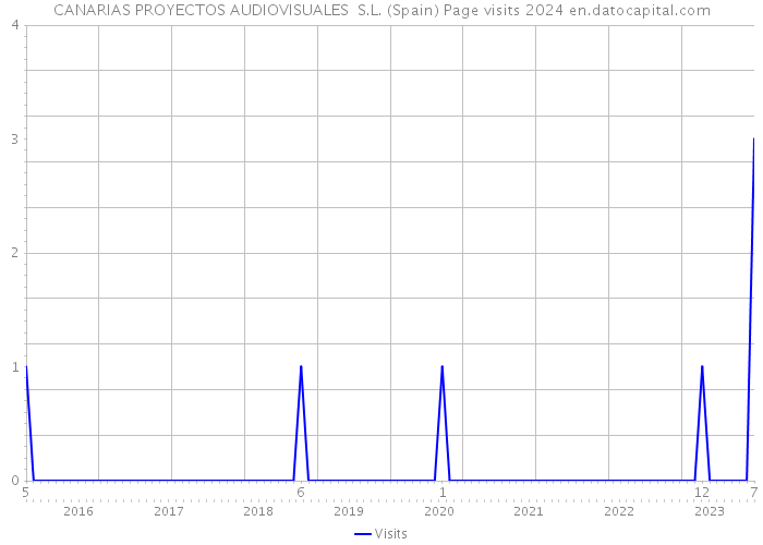 CANARIAS PROYECTOS AUDIOVISUALES S.L. (Spain) Page visits 2024 