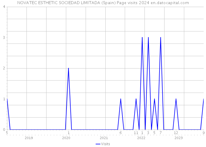NOVATEC ESTHETIC SOCIEDAD LIMITADA (Spain) Page visits 2024 