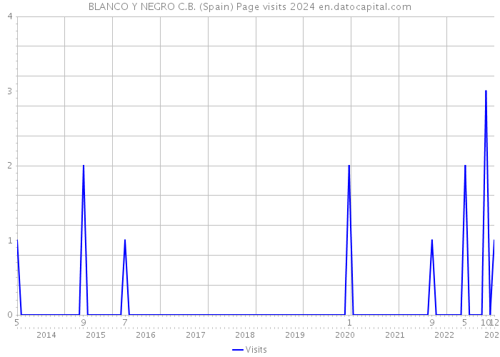 BLANCO Y NEGRO C.B. (Spain) Page visits 2024 