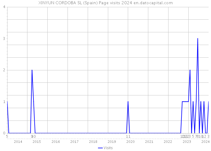 XINYUN CORDOBA SL (Spain) Page visits 2024 