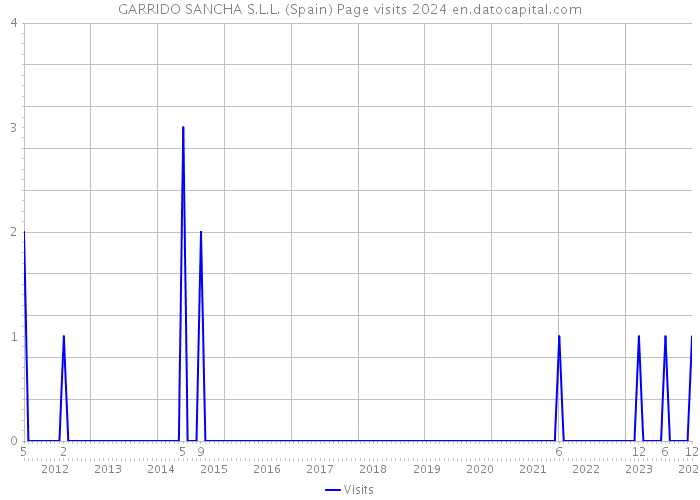 GARRIDO SANCHA S.L.L. (Spain) Page visits 2024 