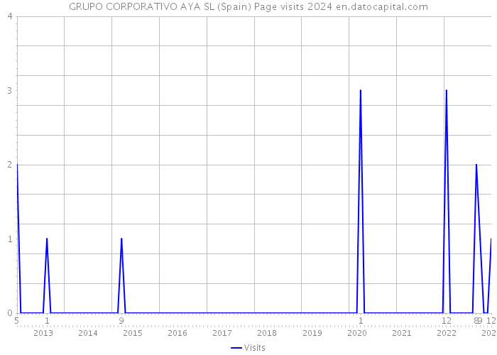 GRUPO CORPORATIVO AYA SL (Spain) Page visits 2024 