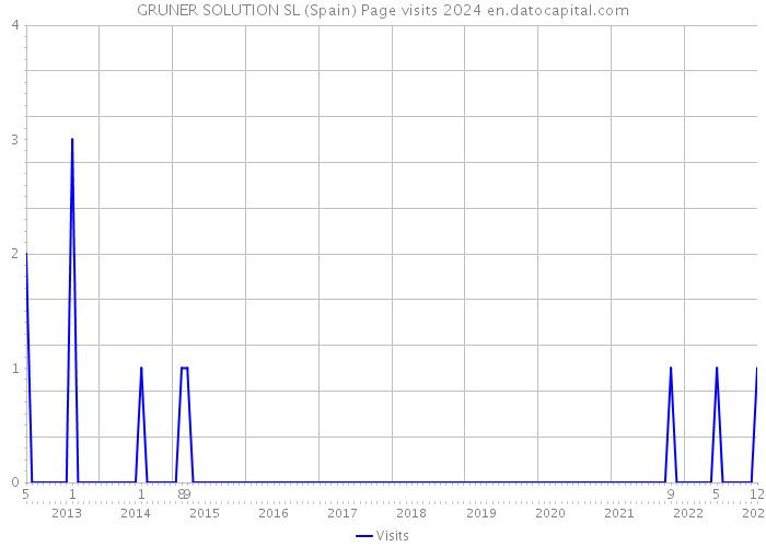 GRUNER SOLUTION SL (Spain) Page visits 2024 