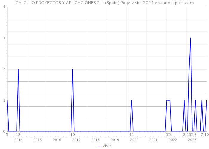 CALCULO PROYECTOS Y APLICACIONES S.L. (Spain) Page visits 2024 