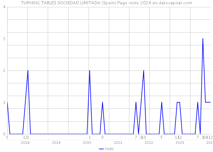 TURNING TABLES SOCIEDAD LIMITADA (Spain) Page visits 2024 
