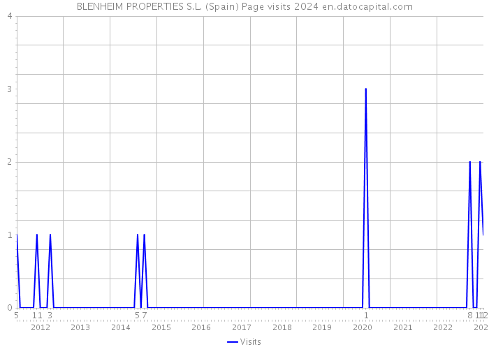 BLENHEIM PROPERTIES S.L. (Spain) Page visits 2024 