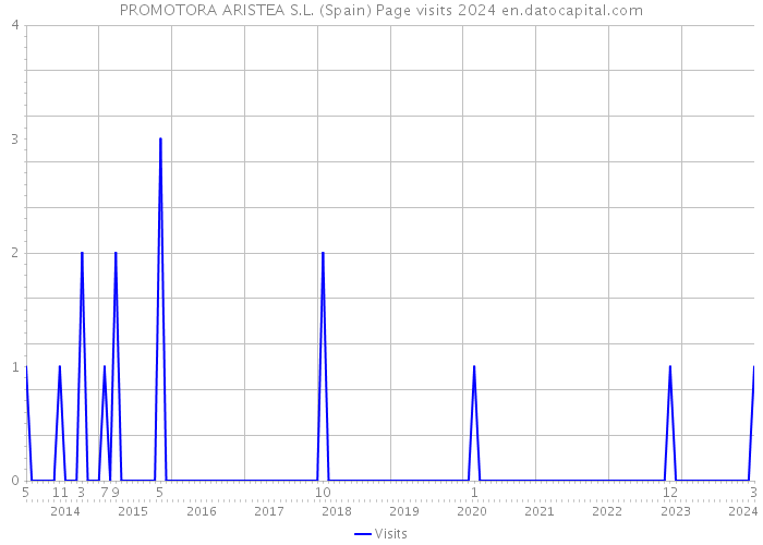 PROMOTORA ARISTEA S.L. (Spain) Page visits 2024 