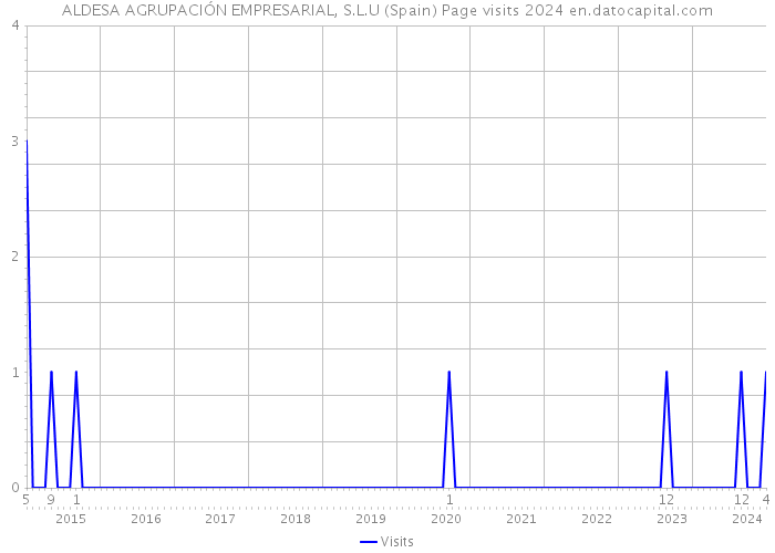 ALDESA AGRUPACIÓN EMPRESARIAL, S.L.U (Spain) Page visits 2024 