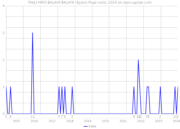 RAJU HIRO BALANI BALANI (Spain) Page visits 2024 