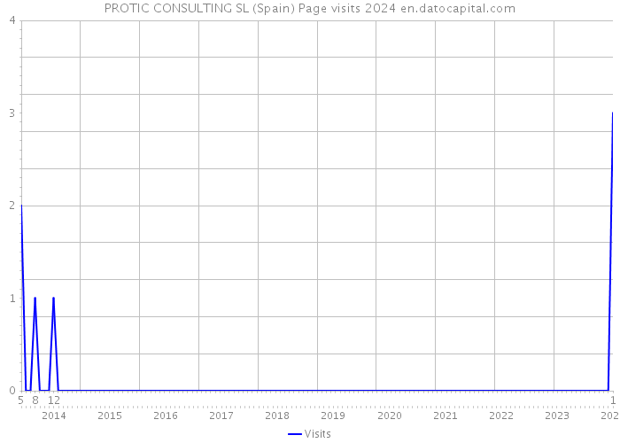 PROTIC CONSULTING SL (Spain) Page visits 2024 
