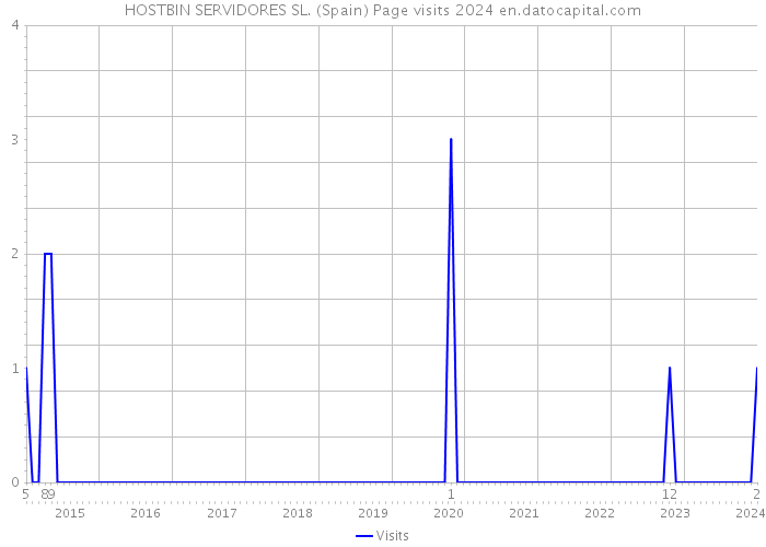 HOSTBIN SERVIDORES SL. (Spain) Page visits 2024 