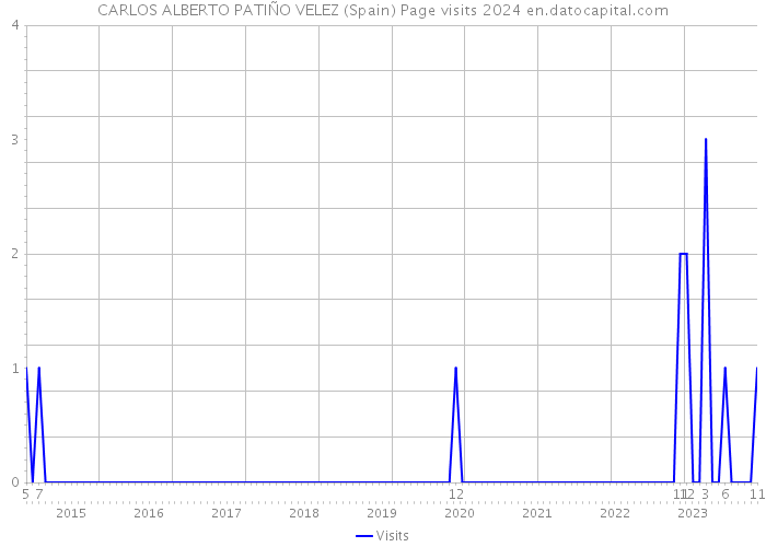 CARLOS ALBERTO PATIÑO VELEZ (Spain) Page visits 2024 
