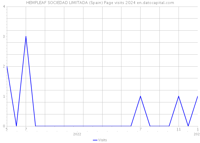 HEMPLEAF SOCIEDAD LIMITADA (Spain) Page visits 2024 