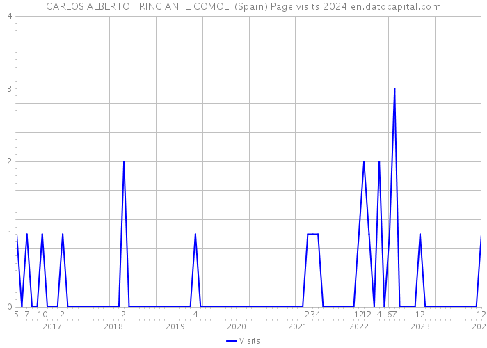 CARLOS ALBERTO TRINCIANTE COMOLI (Spain) Page visits 2024 