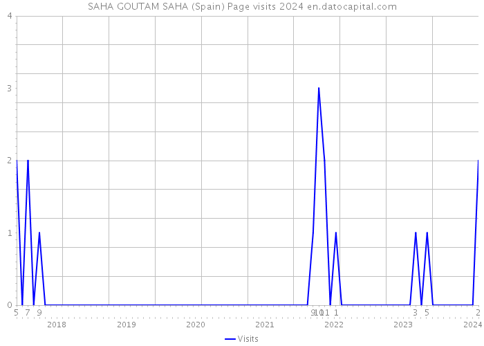 SAHA GOUTAM SAHA (Spain) Page visits 2024 