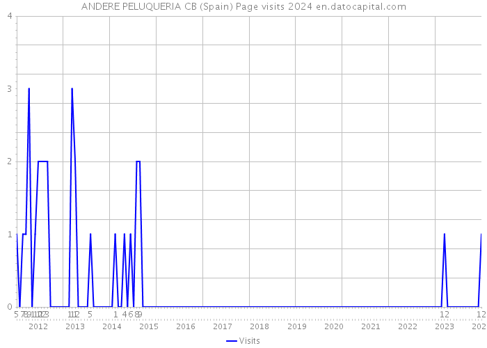 ANDERE PELUQUERIA CB (Spain) Page visits 2024 