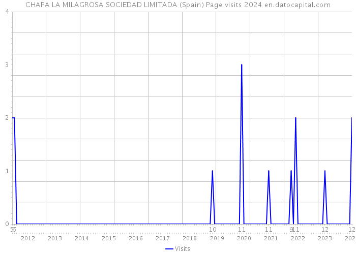 CHAPA LA MILAGROSA SOCIEDAD LIMITADA (Spain) Page visits 2024 