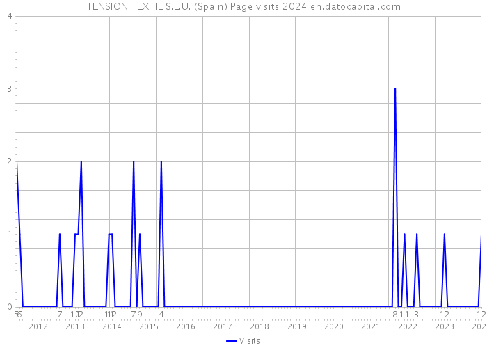 TENSION TEXTIL S.L.U. (Spain) Page visits 2024 