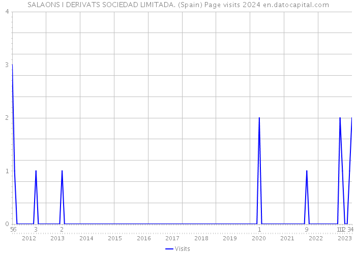 SALAONS I DERIVATS SOCIEDAD LIMITADA. (Spain) Page visits 2024 