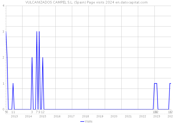 VULCANIZADOS CAMPEL S.L. (Spain) Page visits 2024 