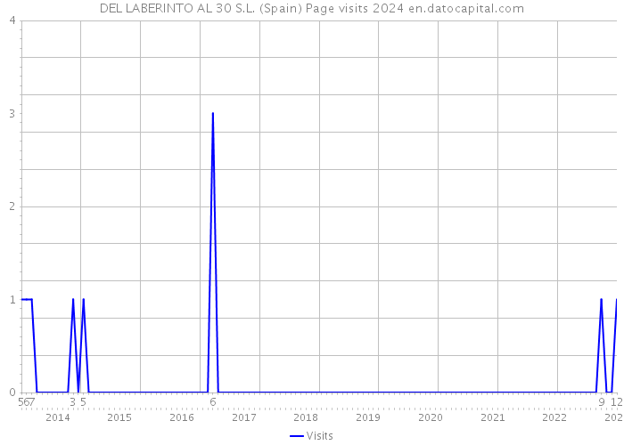 DEL LABERINTO AL 30 S.L. (Spain) Page visits 2024 