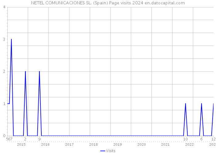 NETEL COMUNICACIONES SL. (Spain) Page visits 2024 
