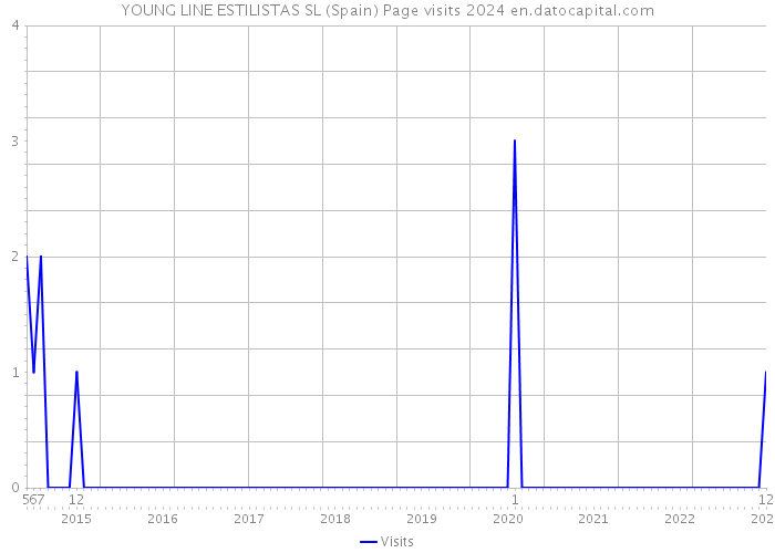 YOUNG LINE ESTILISTAS SL (Spain) Page visits 2024 