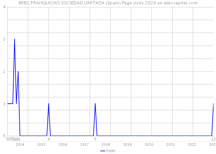 BREG FRANQUICIAS SOCIEDAD LIMITADA (Spain) Page visits 2024 