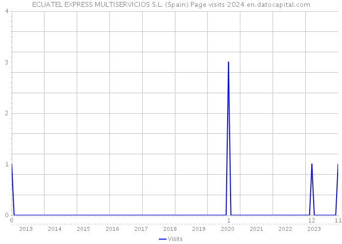 ECUATEL EXPRESS MULTISERVICIOS S.L. (Spain) Page visits 2024 