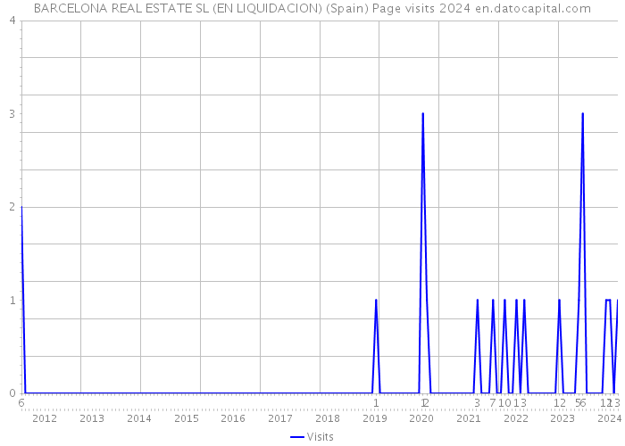 BARCELONA REAL ESTATE SL (EN LIQUIDACION) (Spain) Page visits 2024 