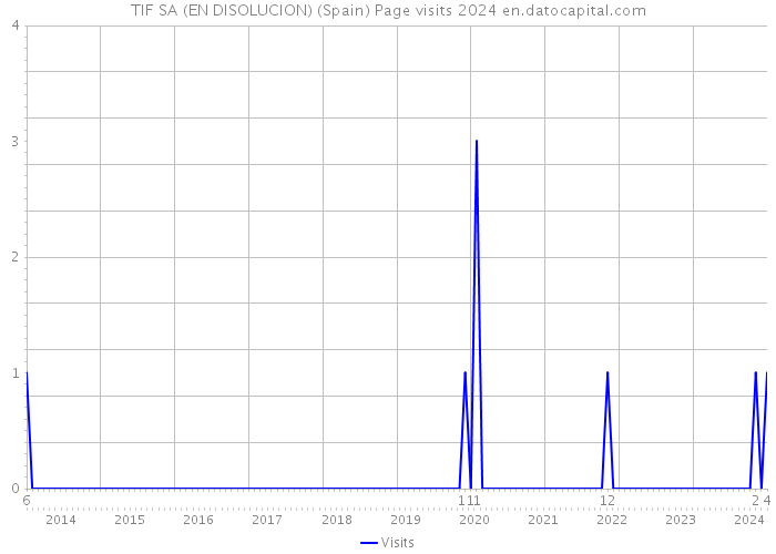 TIF SA (EN DISOLUCION) (Spain) Page visits 2024 
