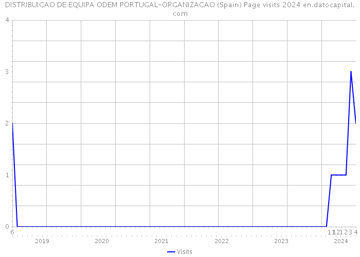 DISTRIBUICAO DE EQUIPA ODEM PORTUGAL-ORGANIZACAO (Spain) Page visits 2024 