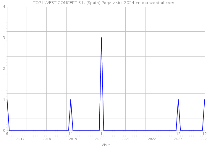 TOP INVEST CONCEPT S.L. (Spain) Page visits 2024 