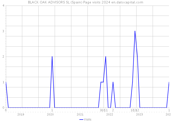BLACK OAK ADVISORS SL (Spain) Page visits 2024 