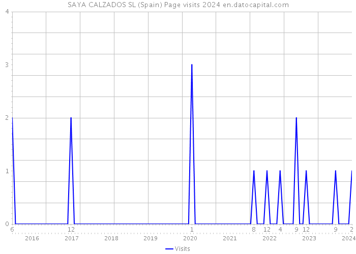 SAYA CALZADOS SL (Spain) Page visits 2024 