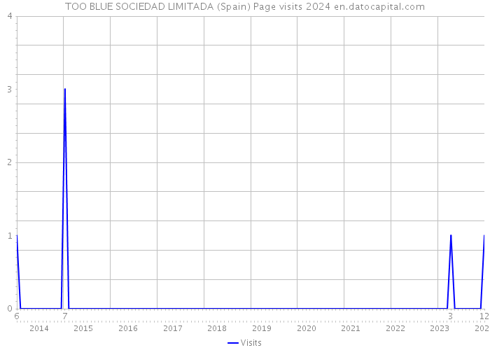 TOO BLUE SOCIEDAD LIMITADA (Spain) Page visits 2024 