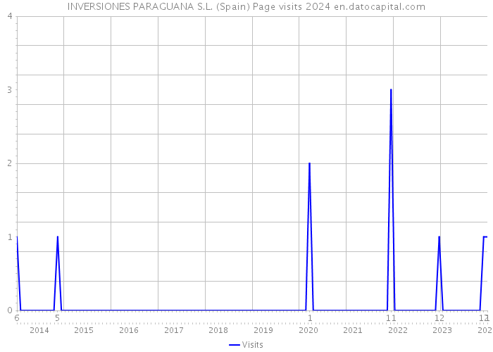INVERSIONES PARAGUANA S.L. (Spain) Page visits 2024 